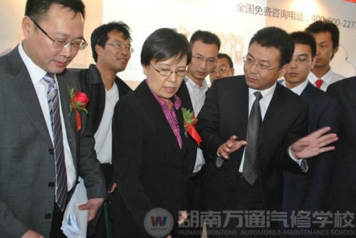 万通负责人向教鲁昕育部副部长(女)汇报工作