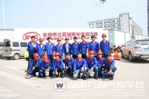 在比亚迪实习的学子(部分)