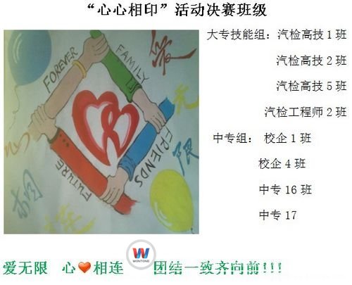 学生会的才子们为此次活动绘画的“爱无限”